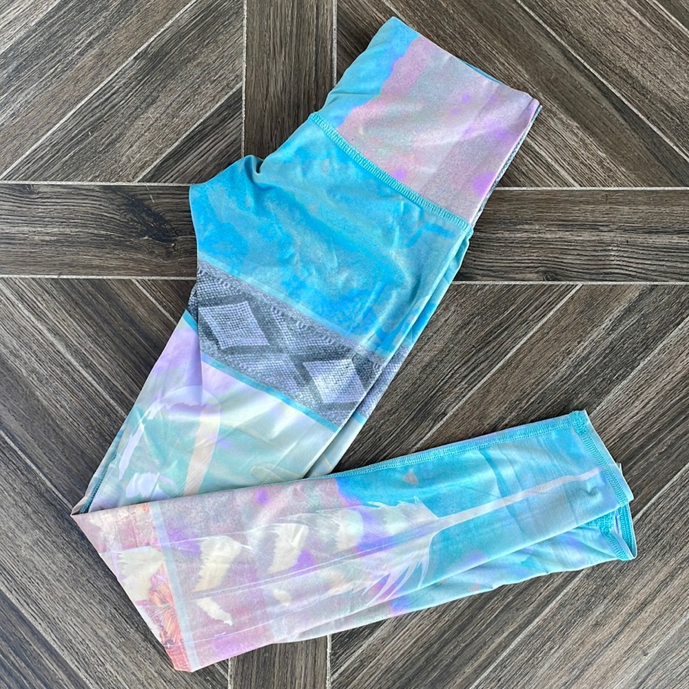 Teeki Feather Print Leggings XS